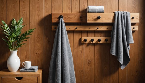 Le porte serviette mural en bois : Élégance et praticité